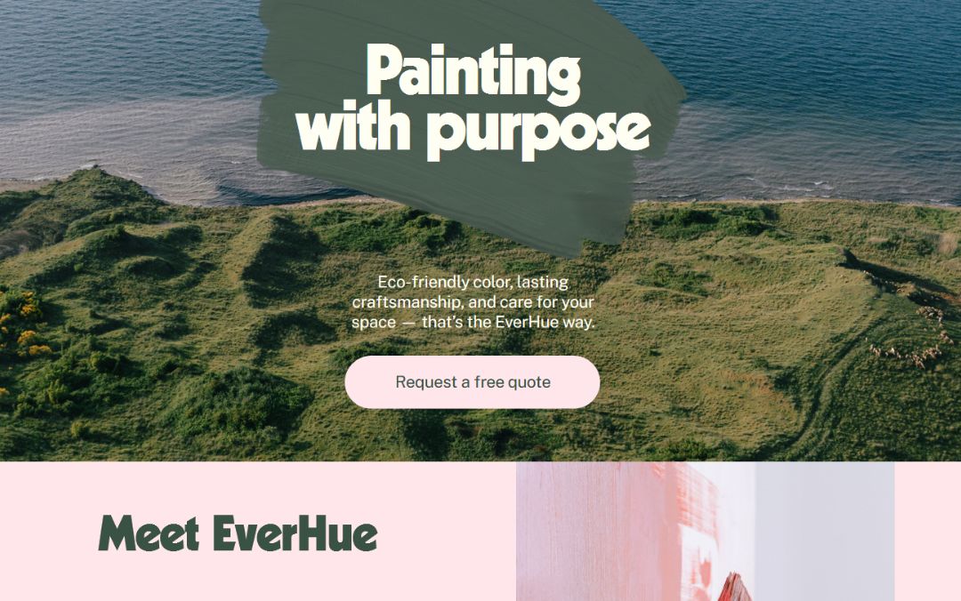 Painting Company Canva Website Template
